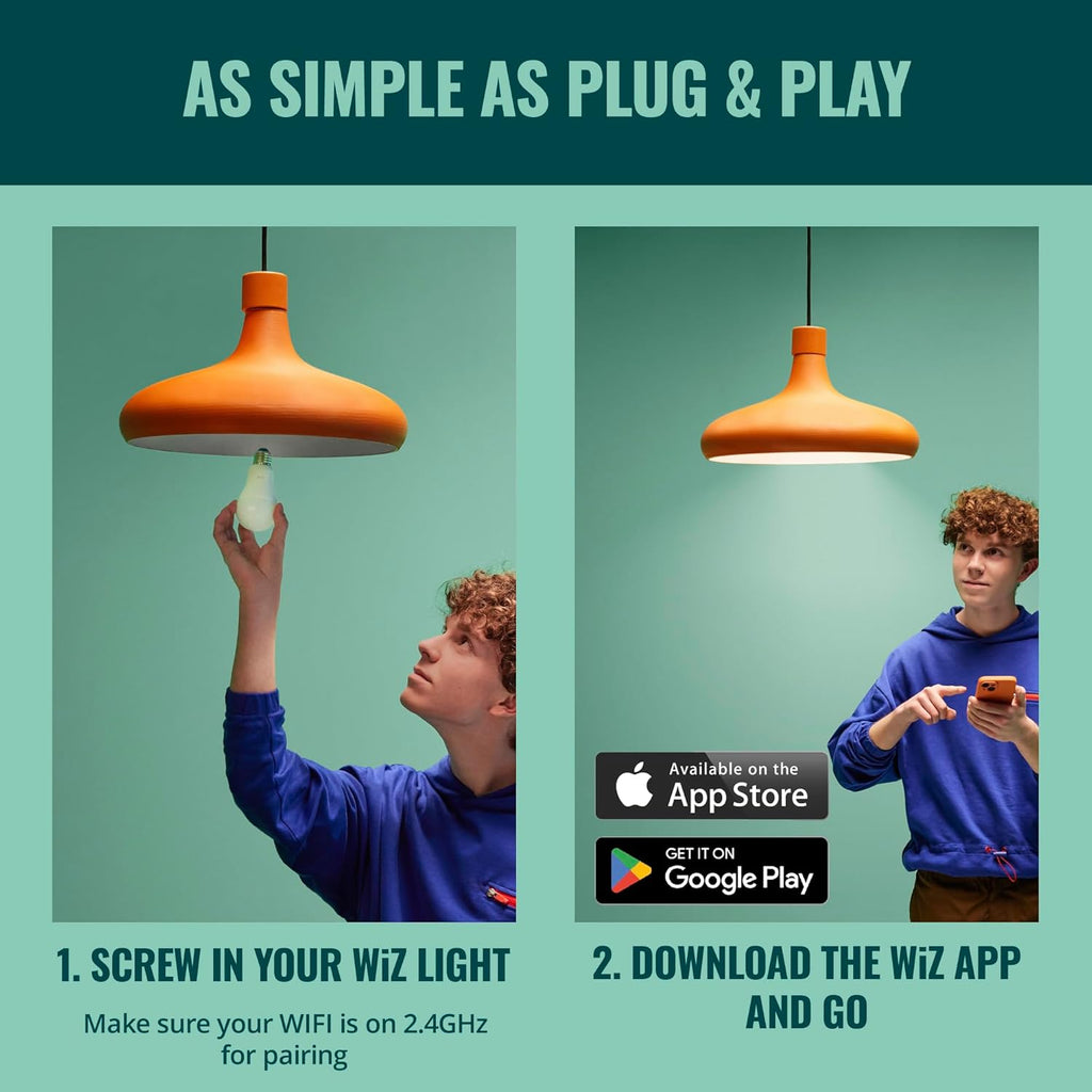 Smart Light Bulbs, 2-Pack, Color A19 60W 800LM E26 Indoor LED Lights, Smart Bulbs with Motion Detection, Control with Voice or App