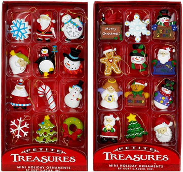 Petite Treasures 12-Piece Miniature Ornaments Set, 2 Pack - Set of 2