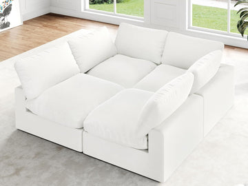 Cloud Modular Sectional Sofa, Oversized Convertible Modular Cloud Couch, Down Feather Filled Sectional Sofa Comfy Upholstered Deep Seat Couches for Living Room, Sofa Covers Washable & Replaceable