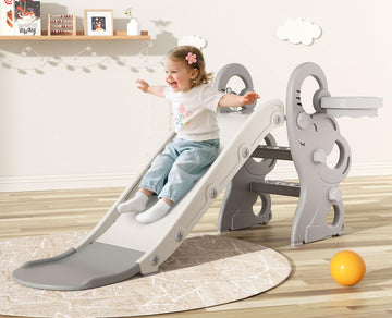 Toddler Slide for Toddlers Aged 1-3 Indoor Outdoor Playset Gray