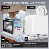 Portable Dishwasher Countertop, WIFI Smart Dishwasher, Compact Dishwashers with 5L Built-in Water Tank, 6 Programs