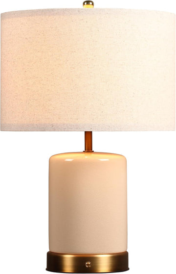 Dune - Battery Powered Table Lamp, Rechargeable Cordless Ceramic Lamp, Full-Size 19.5 Inch