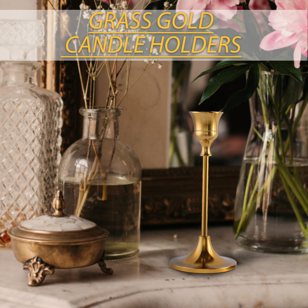 Candlestick Holders, Taper Candle Holder for Candlesticks Gold Brass Vintage Candle Stick Candle Holders Candelabra