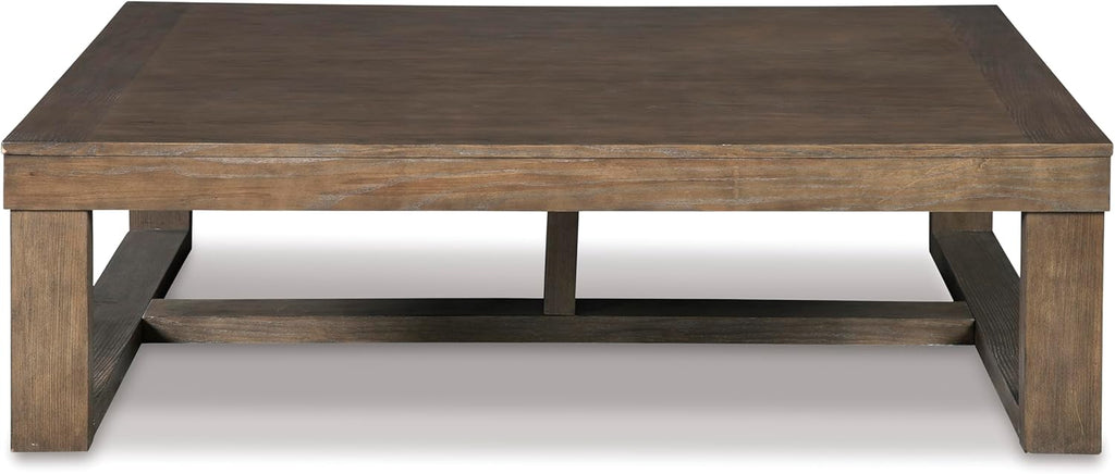Cariton Contemporary Rectangular Cocktail Table, Brown