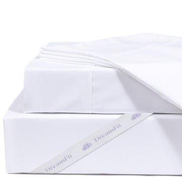 DreamChill Cooling Bamboo Viscose Sheets for Hot Sleepers with Elastic Corner Straps 20 inch Extra Deep Pocket
