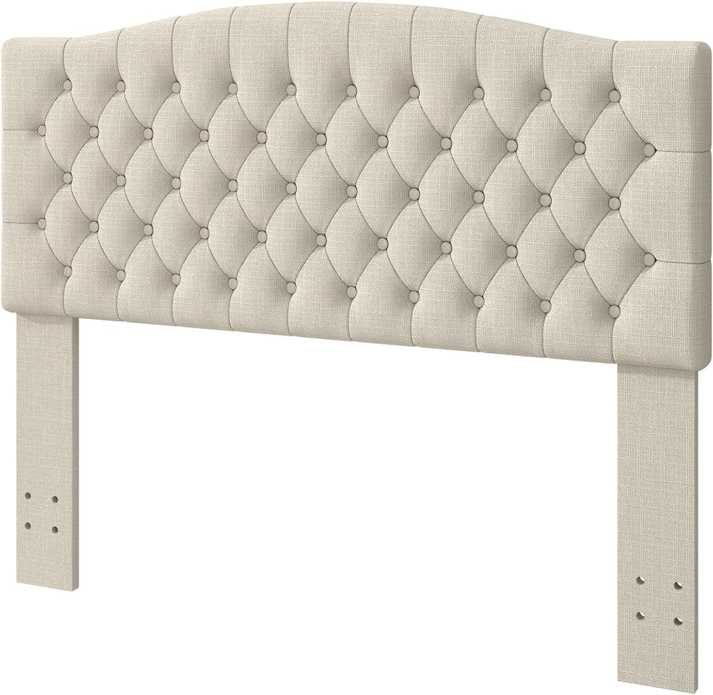 Queen Headboard Only, Upholstered Headboard for Adjustable Bed Linen Tufted Queen/Full Wall Mounted Head Board with