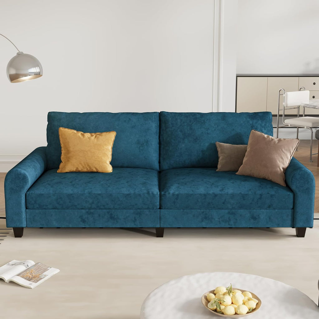70.6" Velvet Loveseat Sofa, Love Seat Couches , Comfy Deep Seat Couch with Solid Wood Frame and Removable Washable