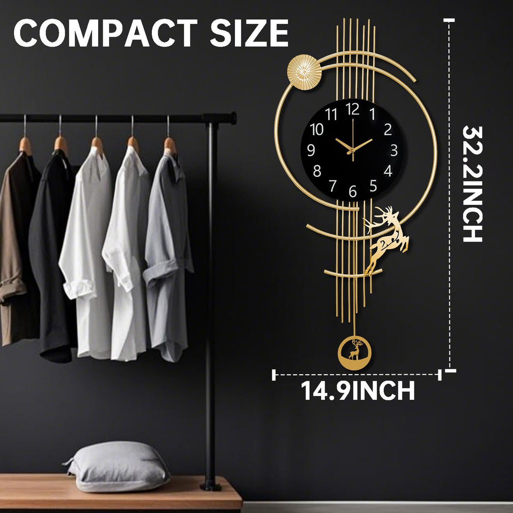 Large Wall Clocks, Silent Non Ticking Battery Operated Oversized Modern Wall Clock, Farmhouse, Office, Kitchen Home