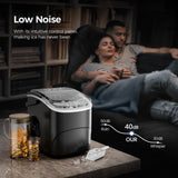 Ice Makers Countertop,26Lbs/24H,9 Cubes in 6 Mins,Portable Ice Maker Machine with Self-Cleaning,2 Sizes of Bullet