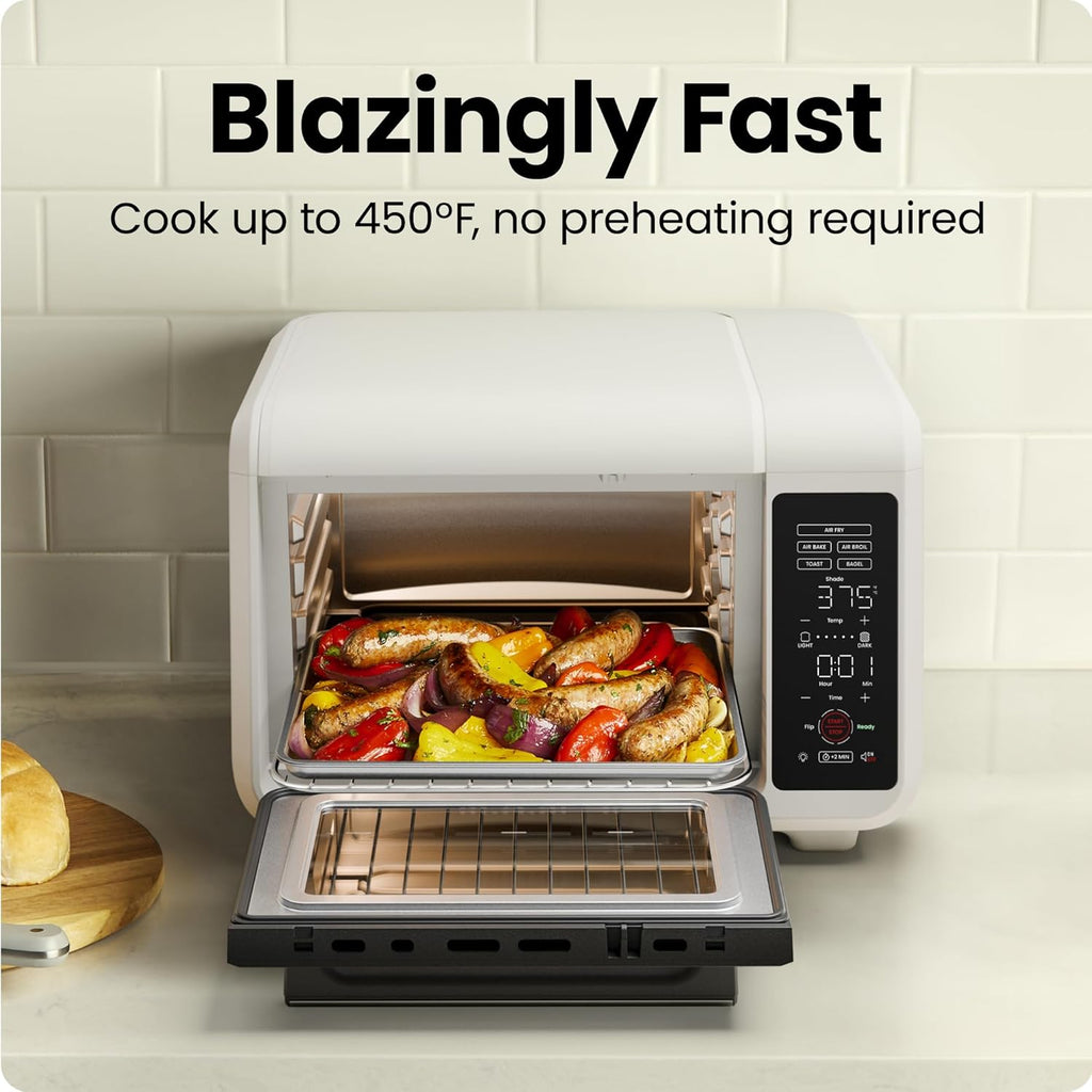 Air Fryer Toaster Oven Combo, Countertop Oven for Quick & Healthy Meals, Bake, Broil, Air Fry, Toast, and Bagel