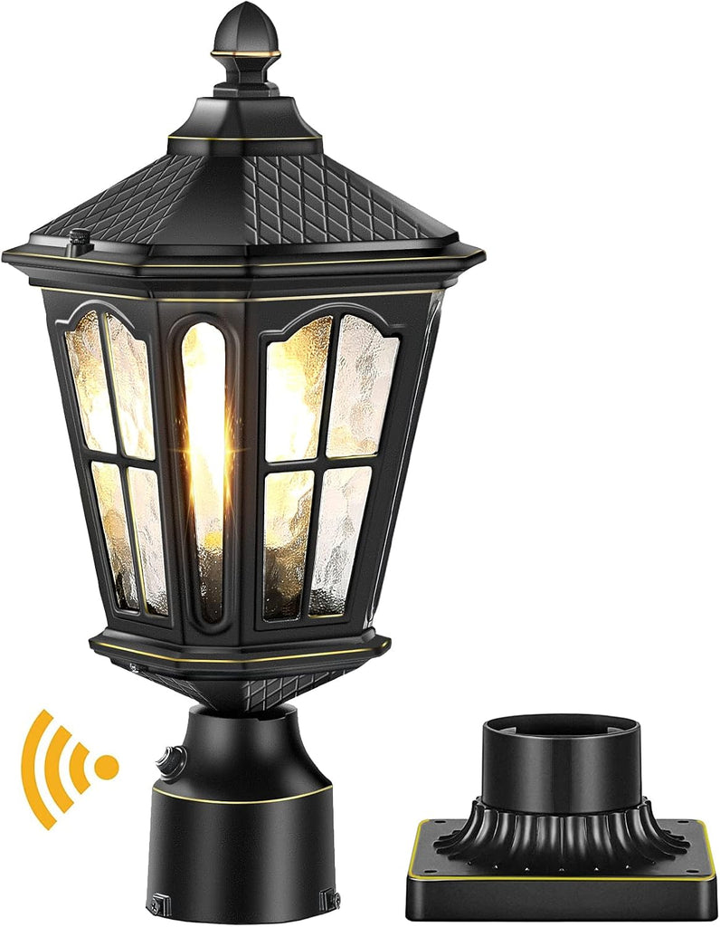 Dusk to Dawn Post Lights Hardwired 120V with Pier Mount Base