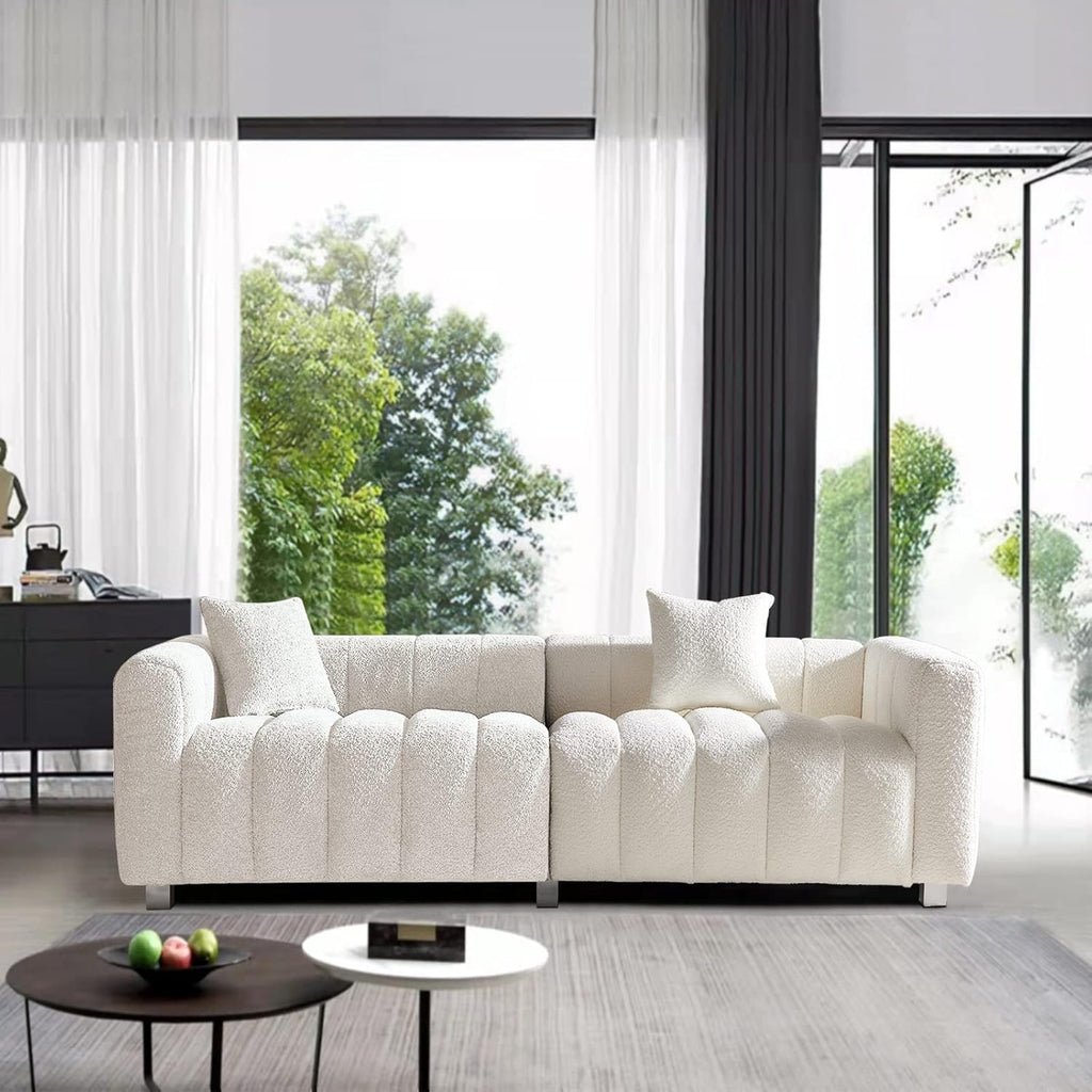 87.4" Modern 3 Seater Boucle Sofa Couch for Living Room