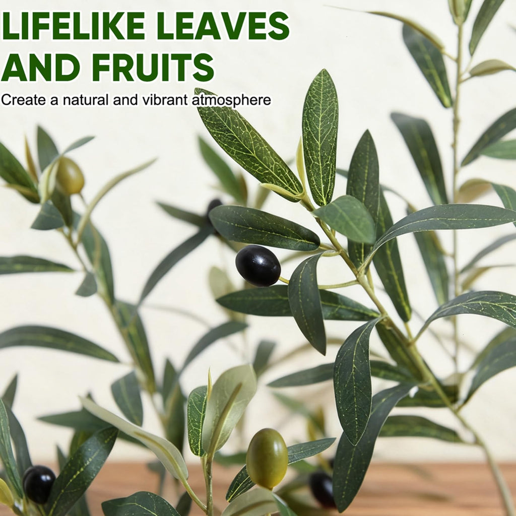 Faux Olive Tree 7FT Tall Olive Trees Artificial Indoor with Planter