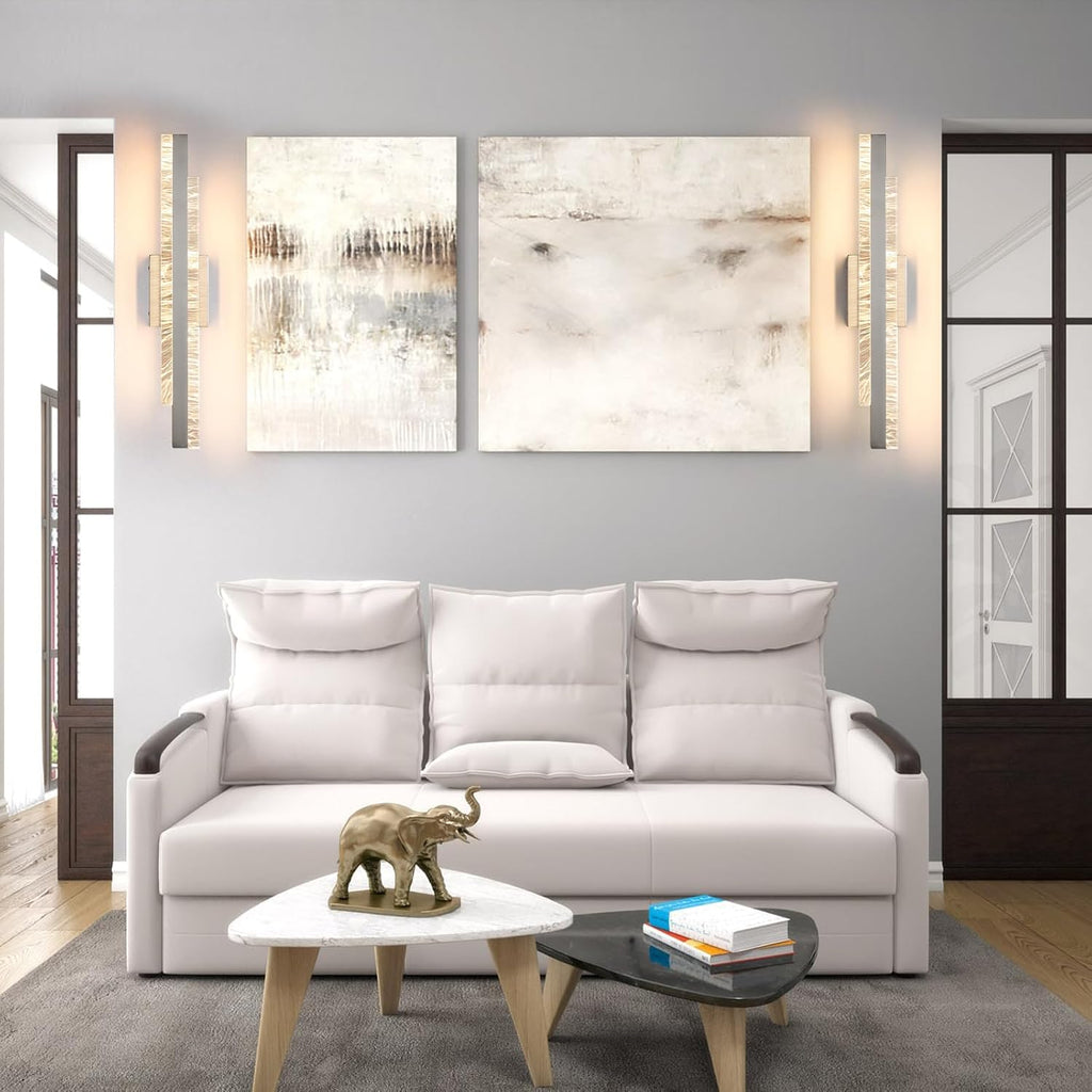 Bathroom Vanity Light: Brushed Nickel 24 inch 28W Dimmable LED Bath Bar Light Fixtures Over Mirror - Wall Sconce