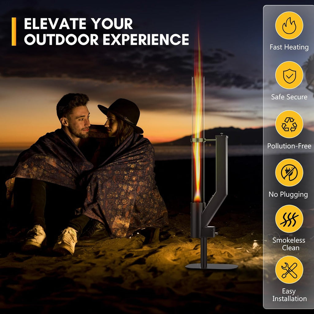 Portable Smokeless Fire Pit with Grill Grate