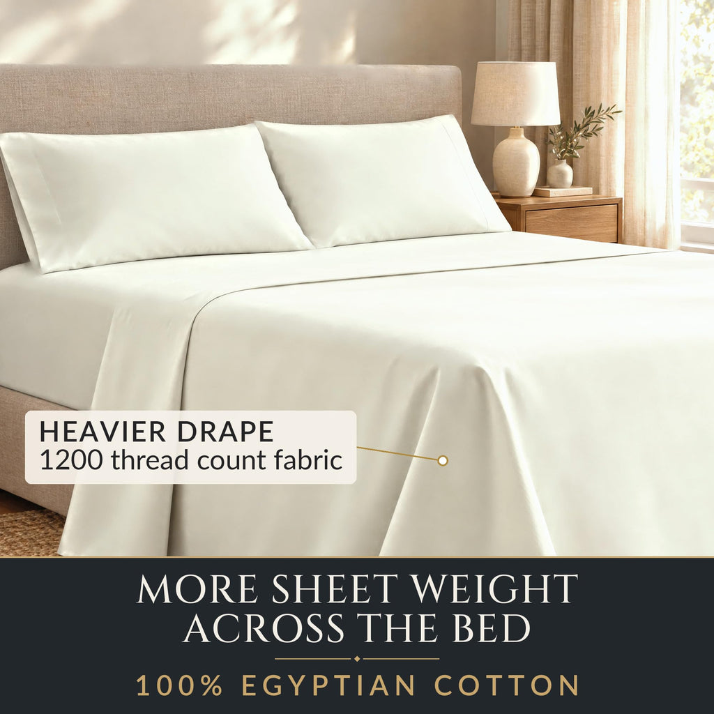 Heavyweight Egyptian Cotton Sheets, Split King