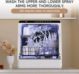 Portable Dishwasher Countertop, Countertop Dishwasher With Water Tank, Counter Top Dishwasher With 5 wash Programs