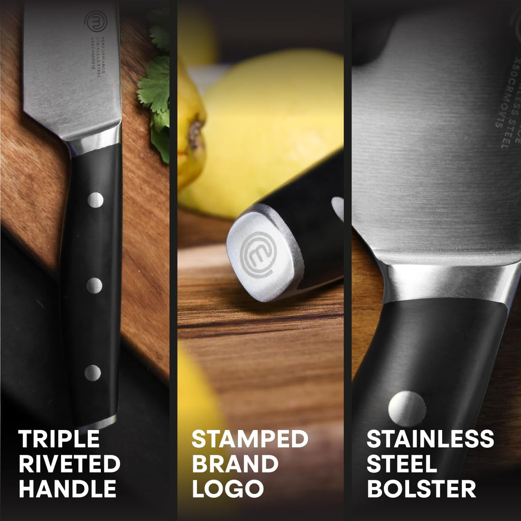 Chef Knife Set with Bag, Knife Roll Set with 5 Professional Quality Kitchen Knives for Precision Home Cooking, High