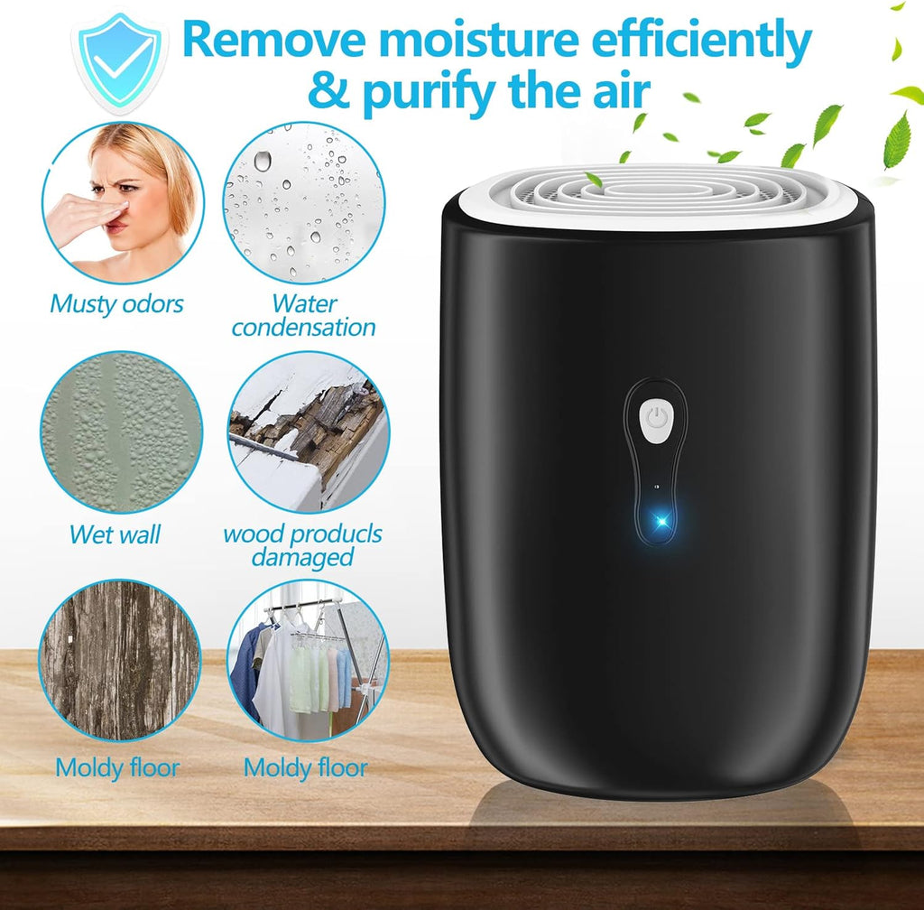 Dehumidifiers for Home 27oz(800ml) Small Auto Shut off Dehumidifiers with Drain Hose