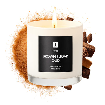 Brown Sugar & Oud Scented Soy Jar Candle, 9 Oz