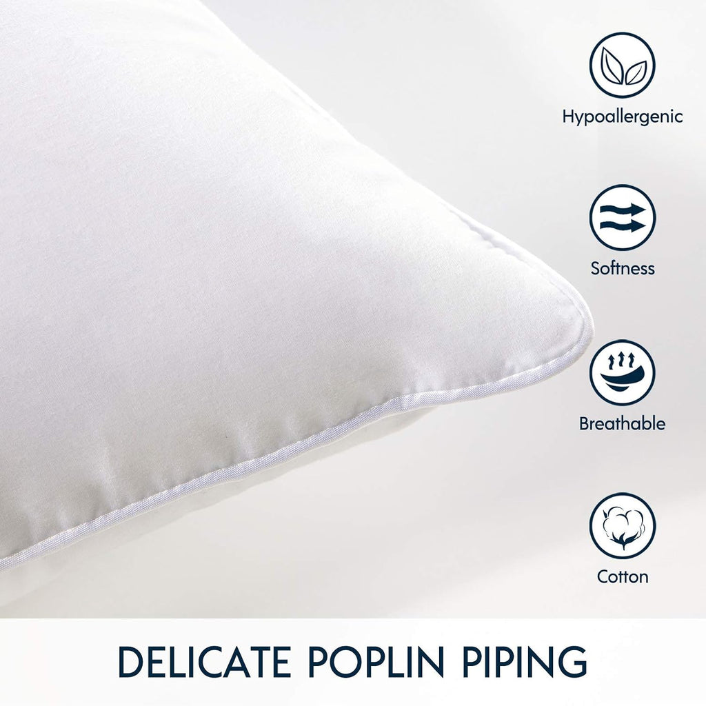 Throw Pillow Insert with 100% Cotton Cover, 20x20 Inch, 1 Pack