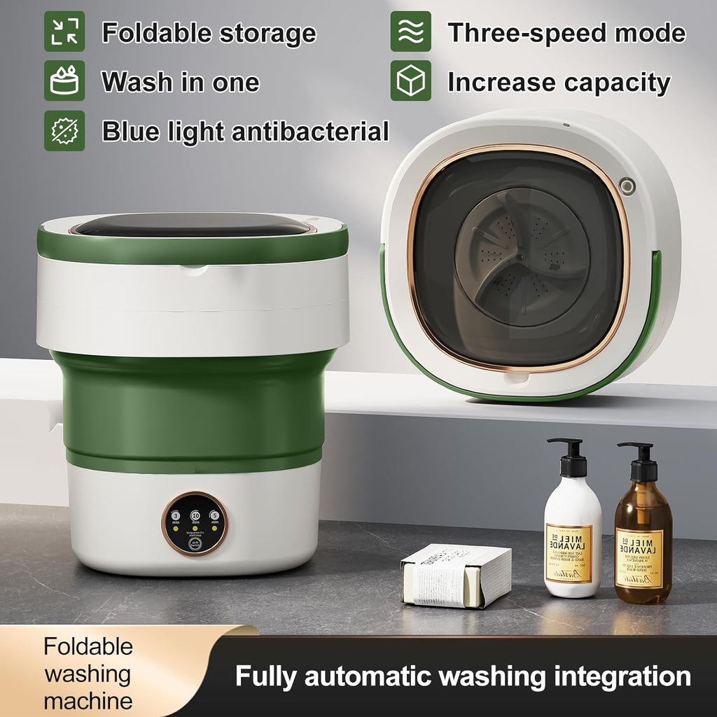 Portable Washing Machine 20L - Small Foldable Washer with Spin Basket, 3 Mode Deep Clean - Mini Laundry Machine for