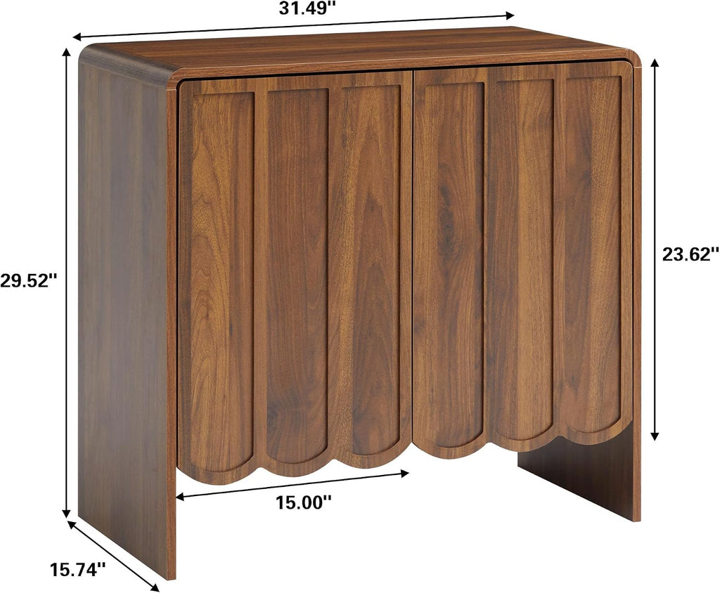 Sideboard Buffet Cabinet, Accent Storage Cabinets with 2 Doors, Farmhouse Wood Cabinet with Adjustable Shelves and