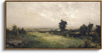 Extra Large Framed Vintage Wall Art, Living Room Country Farmhouse Decor, Wilderness Landscape Paintings, Canvas