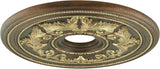 Ceiling Medallion, Hand Applied Palacial Bronze with Gilded Accents, 22.5"D x 1.5"H