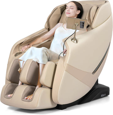 Massage Chair Full Body, Zero Gravity, Airbag Shiatsu, SL-Track, Beige | Zero Gravity Massage Chair with 13 Modes