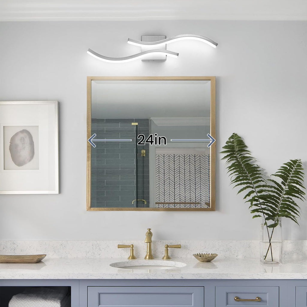 Bathroom Vanity Light Fixture, 26W 5CCT Dimmable Modern Led Bathroom Light Fixtures Over Mirror, LED Vanity Lighting