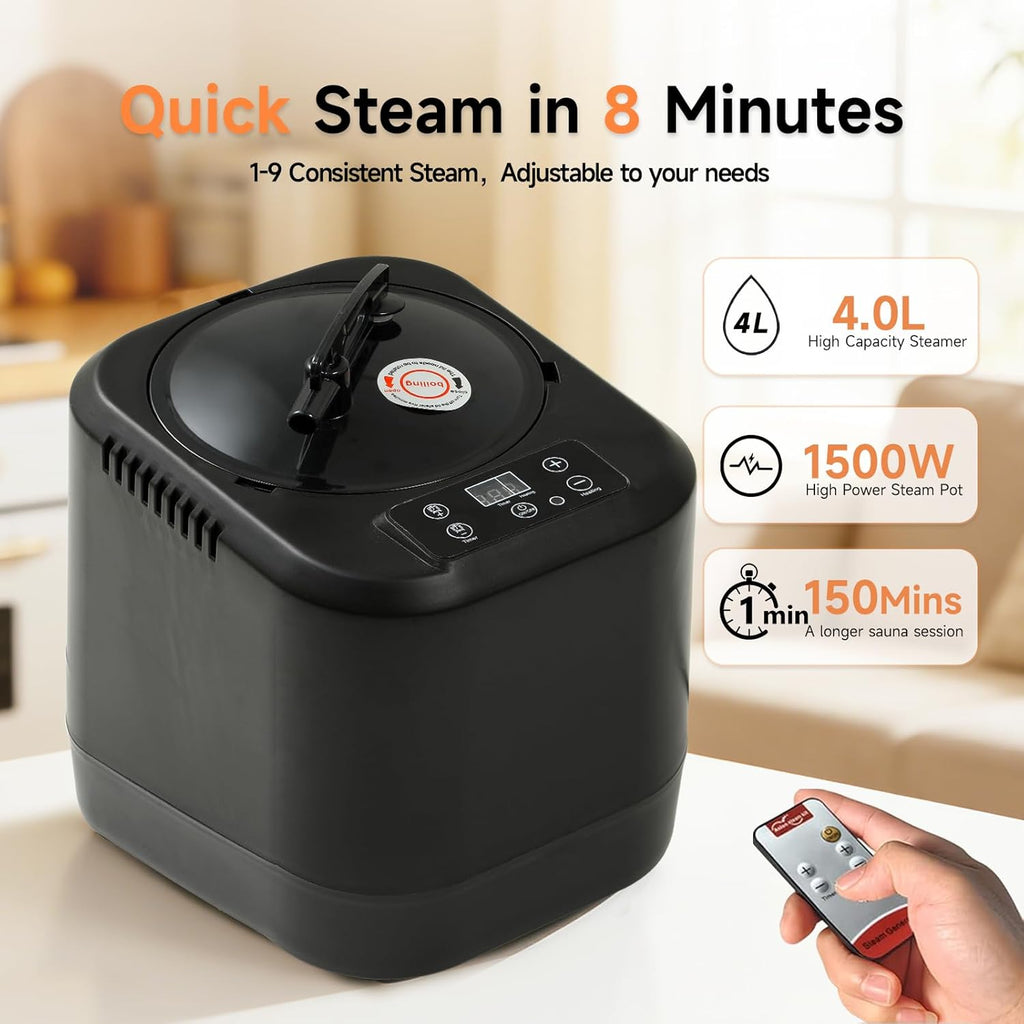 2026 Home Steam Sauna with 4L 1500W Steamer, Full Body Sauna Box for Home, Personal Sauna Steam Sauna Tent at Home Spa