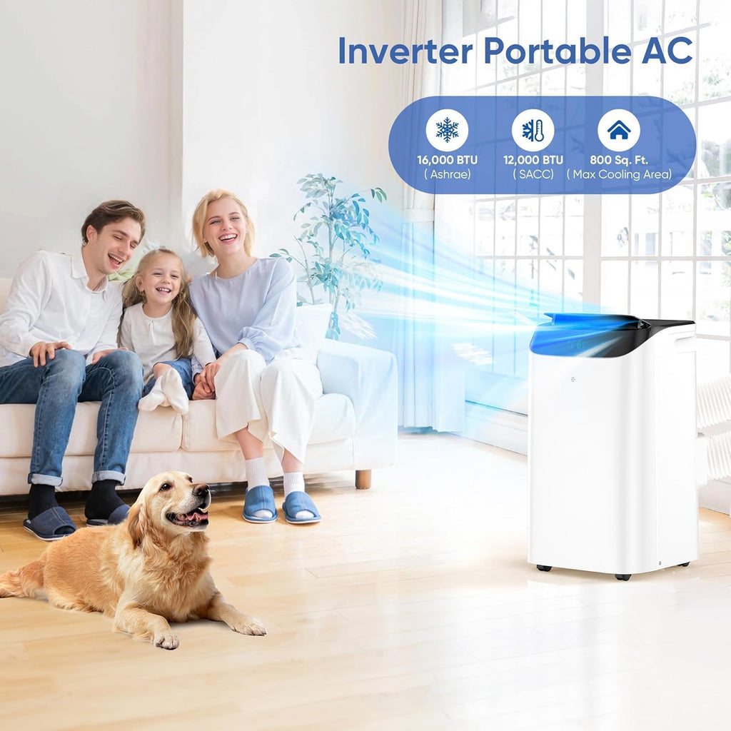 16,000 BTU Inverter Portable Air Conditioner with Remote
