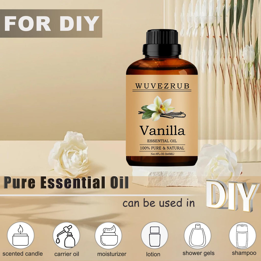 Vanilla Essential Oil for Diffuser, Aromatherapy & DIY-240ml