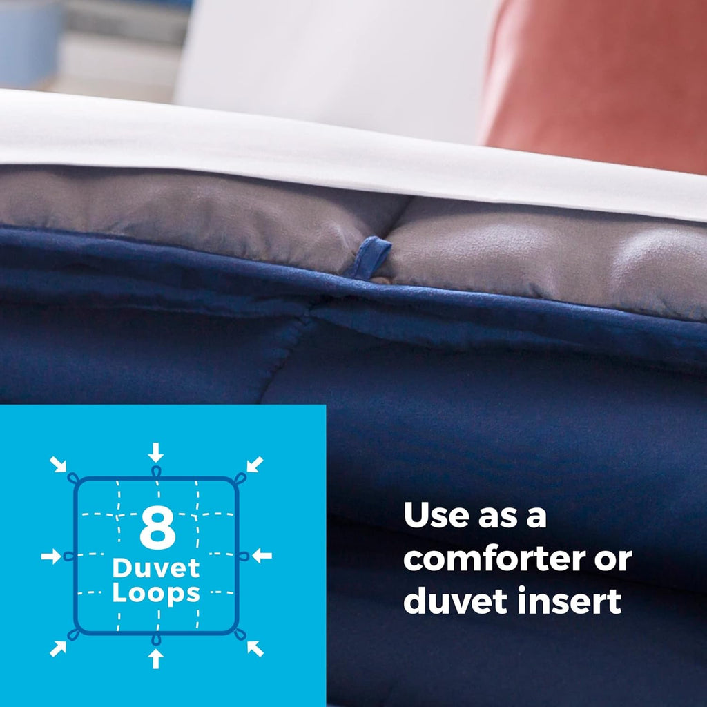 Reversible Down Alternative Comforter and Duvet Insert, for Bed