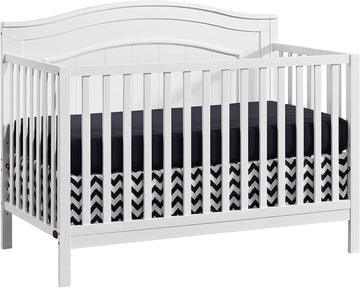 4-in-1 Convertible Baby Crib, Snow White, GreenGuard Gold Certified