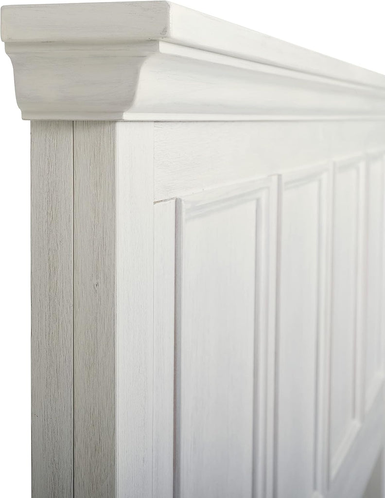 Farmhouse Basics King Headboard Only, Rustic White Finish