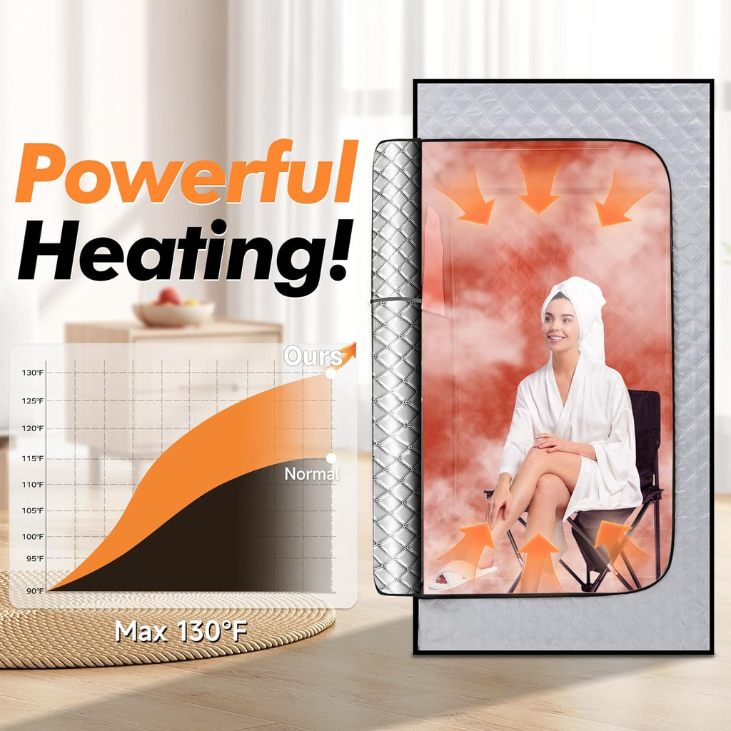 2026 Home Steam Sauna with 4L 1500W Steamer, Full Body Sauna Box for Home, Personal Sauna Steam Sauna Tent at Home Spa
