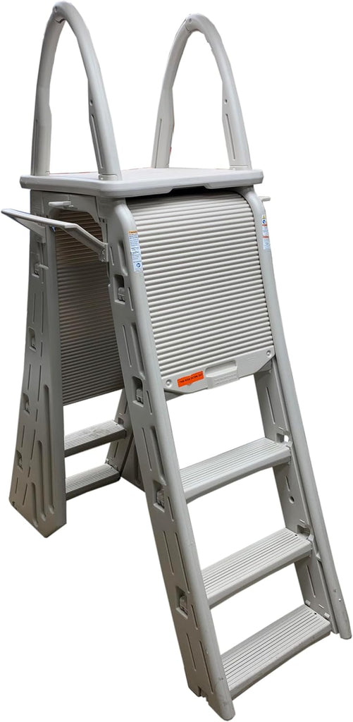 Plastics 7200 Roll Guard fits Above-Ground Pool Heights from 48" to 56" A Frame Safety Ladder for Above Ground