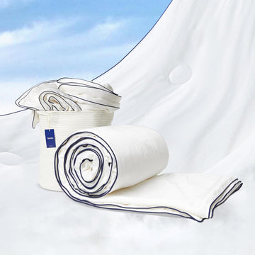 All-Season Silk Comforter, Quilt and Duvet Insert for Hot Sleepers, 100% Silk Fill with 100% Cotton 