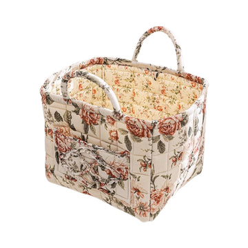 Boho Fabric Storage Basket, Large Capacity Laundry Basket, 12.2'' x 10.23'' x 10.23'' Collapsible Laundry Hamper with