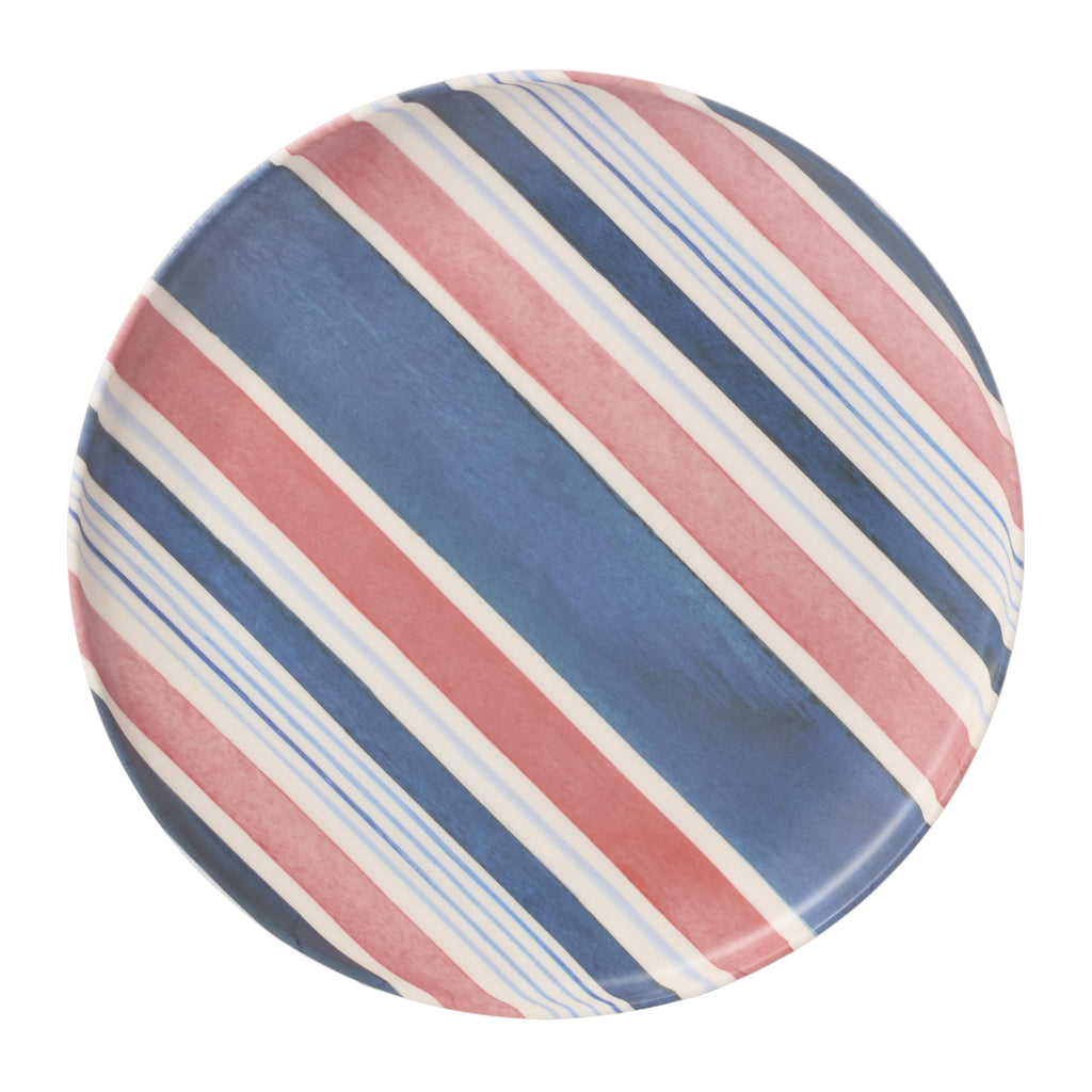 24 Seven Stripe Melamine 12-Piece Dinnerware Set for 4