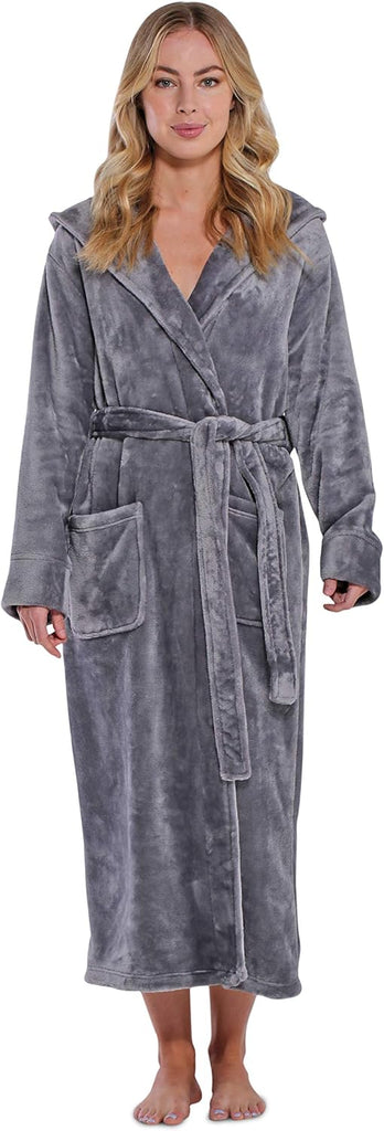 Oversize Premium Luxury Ultra Soft Warm Robes for Women Plush Fleece Bathrobe for Women with and Spacious Pockets