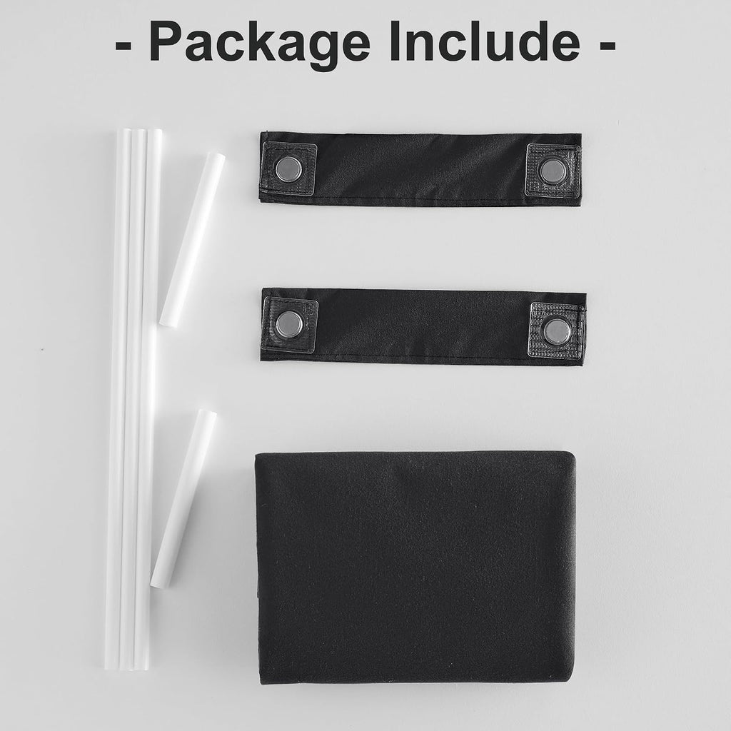 100% Blackout Blinds for Windows, No Drill Roller Shades, Stick On Window Blinds, Cordless Cut to Size with Magnetic