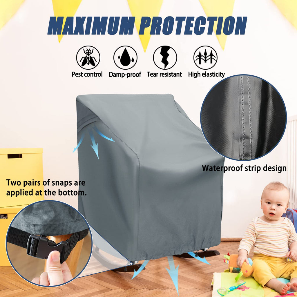 2 Pack Waterproof Outdoor Rocker Chair Cover