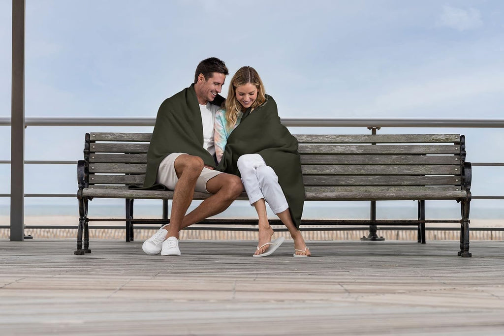 Lightweight Sweatshirt Blanket Throw - Warm & Cozy, Breathable Oversized Fleece Knit, Couch, Bed, Travel, Cold