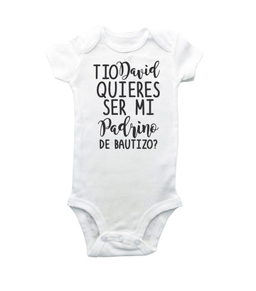 Tio quieres ser mi padrino de Bautizo? -Quieren ser mis padrinos - baptism - proposal gift - proposal shirt - baby
