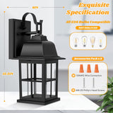 2-Pack Outdoor Light Fixtures, 100% Aluminium Waterproof Exterior Wall Lantern