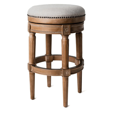 Pullman Backless Bar Stool, Reclaimed Oak Finish, 31"