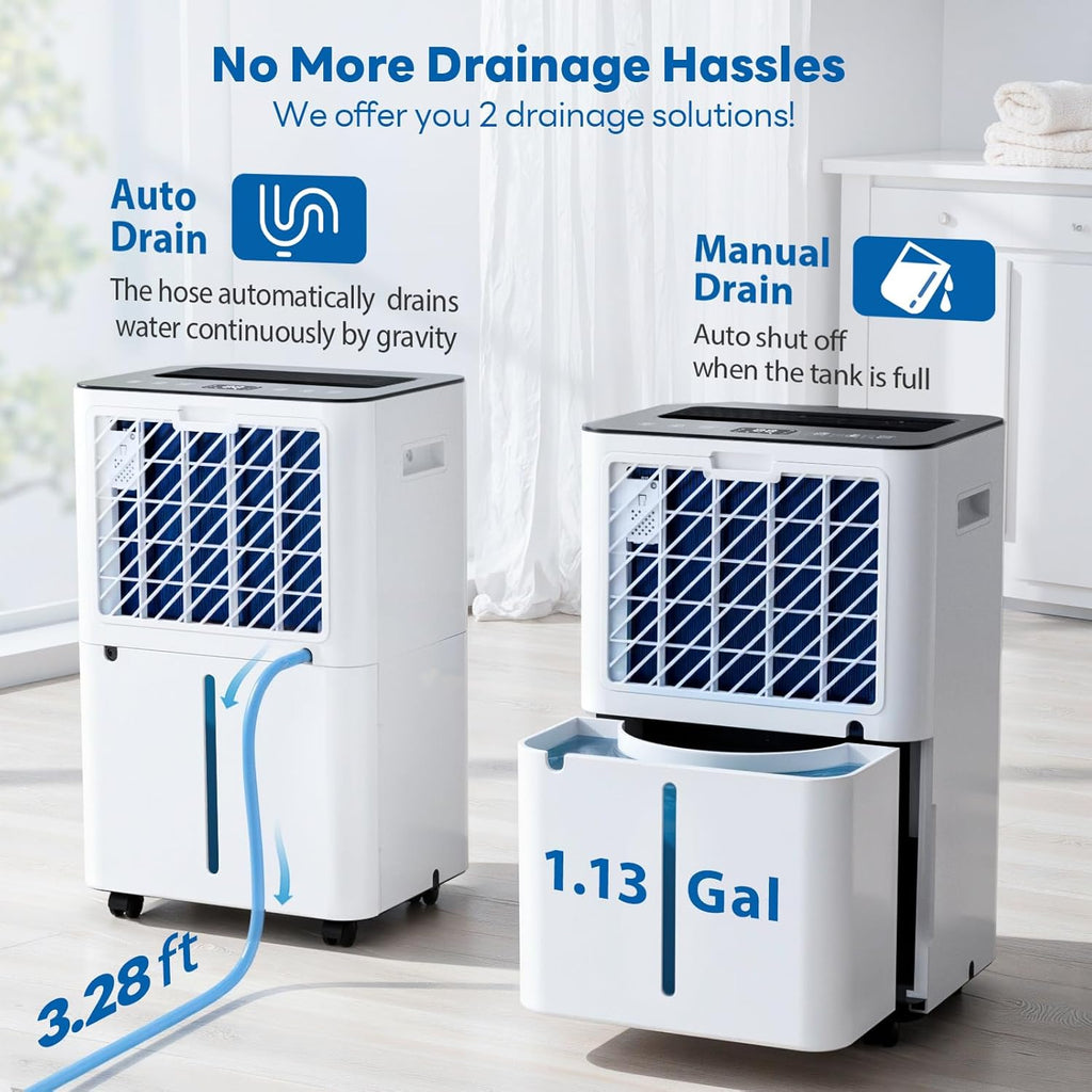 54Pint Dehumidifier for 4500Sq.Ft, Compressor Dehumidifiers for Home